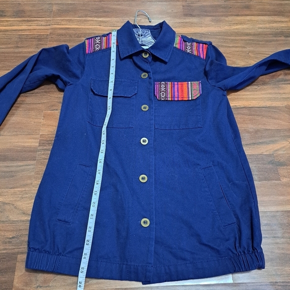 Denim Co | Blue & pink cute patterned Light womens utility jacket - Picture 10 of 13